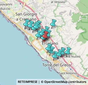 Mappa Via Tironi di Moccia, 80056 Ercolano NA, Italia (1.2815)