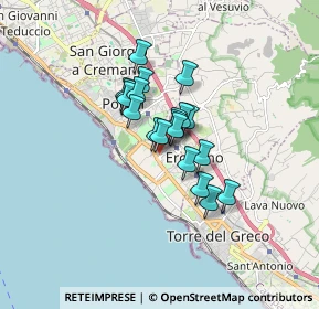 Mappa Via Giardini, 80056 Ercolano NA, Italia (1.1445)