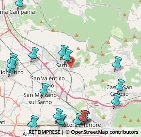 Mappa Via Prima Carrara Castagnitiello, 84087 Sarno SA, Italia (6.4335)