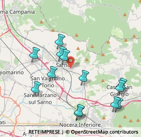 Mappa Via Prima Carrara Castagnitiello, 84087 Sarno SA, Italia (4.69692)