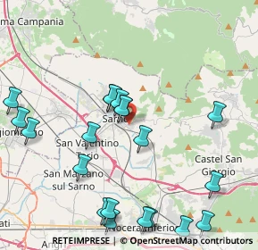 Mappa Via Prima Carrara Castagnitiello, 84087 Sarno SA, Italia (5.147)