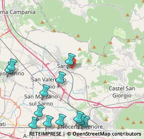 Mappa Via Prima Carrara Castagnitiello, 84087 Sarno SA, Italia (6.25333)