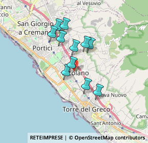 Mappa Via Amedeo Bordiga, 80056 Ercolano NA, Italia (1.47364)