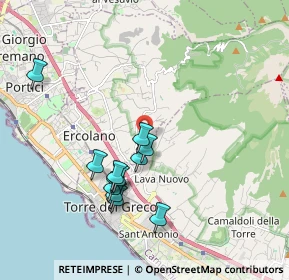 Mappa Via San Luigi Orione al Vesuvio, 80056 Ercolano NA, Italia (1.89)