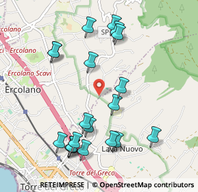 Mappa Via San Luigi Orione al Vesuvio, 80056 Ercolano NA, Italia (1.158)