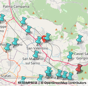 Mappa Via S. Valentino, 84087 Sarno SA, Italia (6.484)