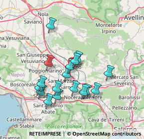 Mappa Via S. Valentino, 84087 Sarno SA, Italia (6.89176)