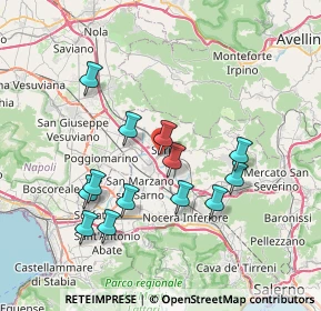 Mappa Via S. Valentino, 84087 Sarno SA, Italia (7.56923)