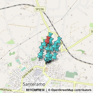 Mappa Via F. de Sanctis, 70029 Santeramo In Colle BA, Italia (0.287)