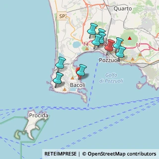 Mappa Via spiaggia, 80070 Bacoli NA, Italia (3.69455)