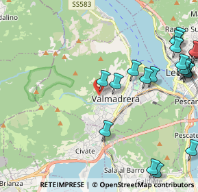 Mappa Via Giovanni Pascoli, 23868 Valmadrera LC, Italia (2.8545)