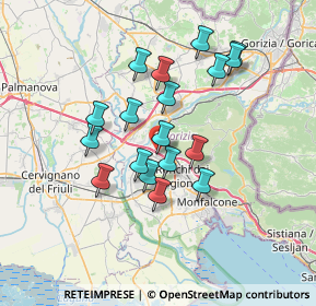 Mappa A4 Torino-Trieste, 34070 San Pier d'Isonzo GO, Italia (5.93167)