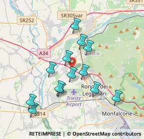 Mappa A4 Torino-Trieste, 34070 San Pier d'Isonzo GO, Italia (3.40231)