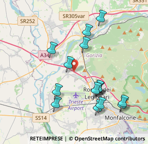 Mappa A4 Torino-Trieste, 34070 San Pier d'Isonzo GO, Italia (3.94467)