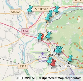 Mappa A4 Torino-Trieste, 34070 San Pier d'Isonzo GO, Italia (4.07182)