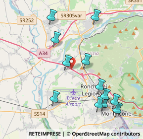 Mappa A4 Torino-Trieste, 34070 San Pier d'Isonzo GO, Italia (4.43583)