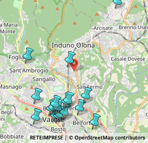 Mappa Via Monte Grappa, 21056 Induno Olona VA, Italia (2.52278)