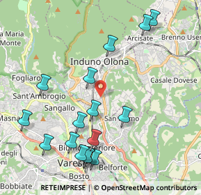 Mappa Via Monte Grappa, 21056 Induno Olona VA, Italia (2.3)