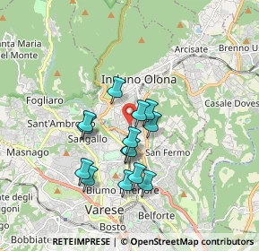 Mappa Via Pavia, 21056 Induno Olona VA, Italia (1.38286)