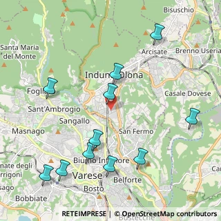 Mappa Via Campo dei Fiori, 21056 Induno Olona VA, Italia (2.38818)