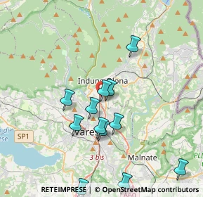 Mappa Via Campo dei Fiori, 21056 Induno Olona VA, Italia (3.85167)