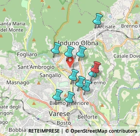 Mappa Via Trento, 21056 Induno Olona VA, Italia (1.41818)