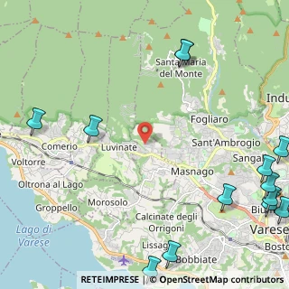 Mappa Via della Valle, 21020 Casciago VA, Italia (3.48462)