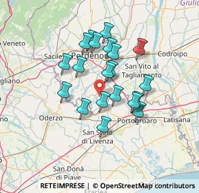 Mappa Pravisdomini, 33082 Azzano Decimo PN, Italia (11.1025)