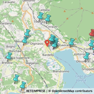 Mappa Via Don Alfredo Camera, 21020 Bardello VA, Italia (2.8215)