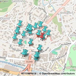 Mappa Via Don Gabriele della Bella Prevosto, 22012 Cernobbio CO, Italia (0.20357)