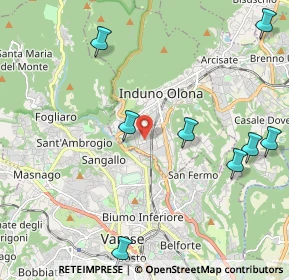 Mappa Via Cortina, 21056 Induno Olona VA, Italia (3.215)
