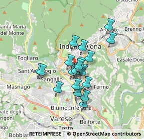 Mappa Via Cortina, 21056 Induno Olona VA, Italia (1.251)