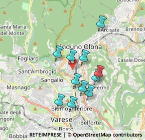 Mappa Via Cortina, 21056 Induno Olona VA, Italia (1.45)