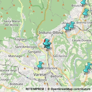 Mappa Via Cortina, 21056 Induno Olona VA, Italia (2.83455)