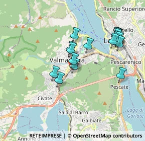 Mappa Via Fornaci, 23868 Valmadrera LC, Italia (1.8895)