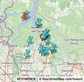 Mappa Via Fornaci, 23868 Valmadrera LC, Italia (9.6775)