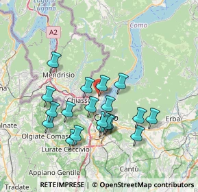 Mappa Via Battista Mondelli, 22012 Cernobbio CO, Italia (6.59789)