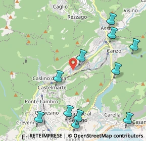 Mappa Via delle Marcite, 22030 Castelmarte CO, Italia (2.63636)