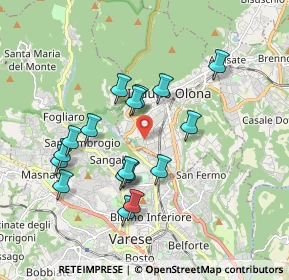 Mappa Via Cesariano, 21056 Induno Olona VA, Italia (1.69588)