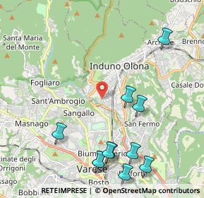 Mappa Via Cesariano, 21056 Induno Olona VA, Italia (2.52091)