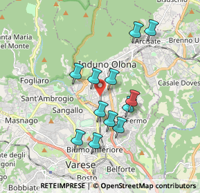 Mappa Via Giuseppe Verdi, 21056 Induno Olona VA, Italia (1.54083)