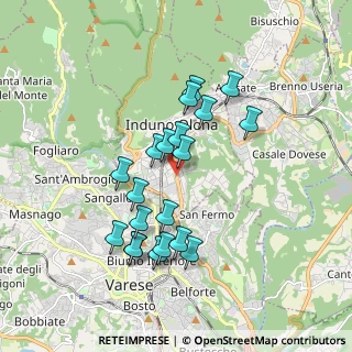 Mappa Via Bruno Jamoretti, 21056 Induno Olona VA, Italia (1.626)
