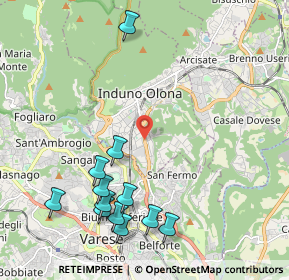 Mappa Via Bruno Jamoretti, 21056 Induno Olona VA, Italia (2.42417)