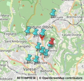 Mappa Via Bruno Jamoretti, 21056 Induno Olona VA, Italia (1.43455)