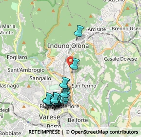 Mappa Via Bruno Jamoretti, 21056 Induno Olona VA, Italia (2.1475)
