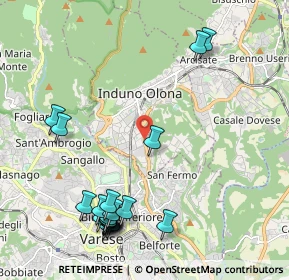 Mappa Via Bruno Jamoretti, 21056 Induno Olona VA, Italia (2.5515)