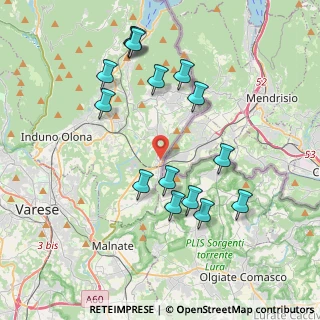 Mappa Via Monte Generoso, 21050 Cantello VA, Italia (3.974)