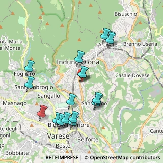 Mappa Via dei Mughetti, 21056 Induno Olona VA, Italia (2.0885)