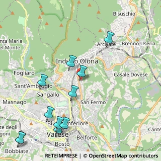 Mappa Via dei Mughetti, 21056 Induno Olona VA, Italia (2.57727)