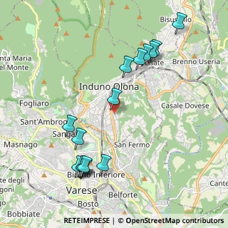 Mappa Via dei Mughetti, 21056 Induno Olona VA, Italia (2.26333)
